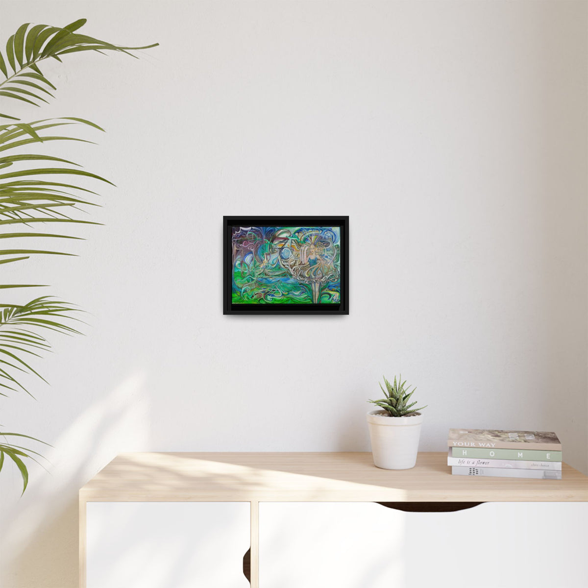 Armmee Girl Oil Painting print by helzie Vibrant Abstract Framed Canvas Art for Home Décor