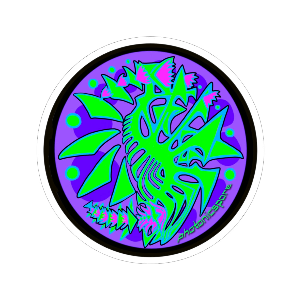 Cytocircque photonicspore Kiss-Cut Stickers | Vibrant Art for Laptop & Decor