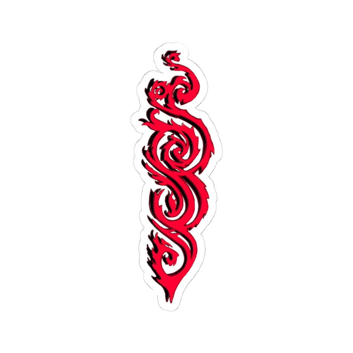 Red Scroll photonicspore Kiss-Cut Stickers | Vibrant Art for Laptop & Decor