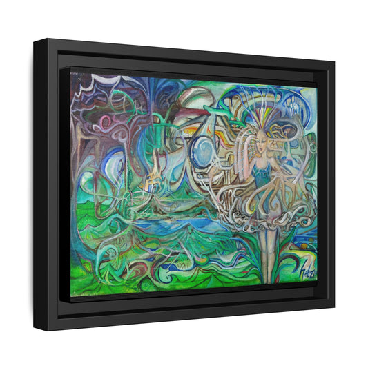 Armmee Girl Oil Painting print by helzie Vibrant Abstract Framed Canvas Art for Home Décor