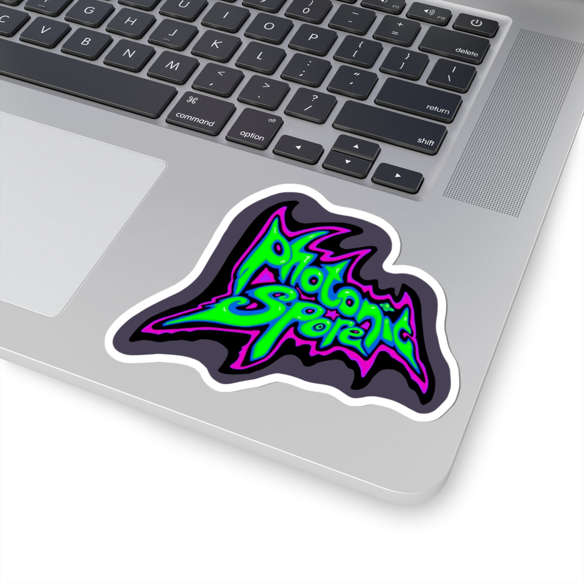 photonicspore green purple Kiss-Cut Stickers | Vibrant Art for Laptop & Decor