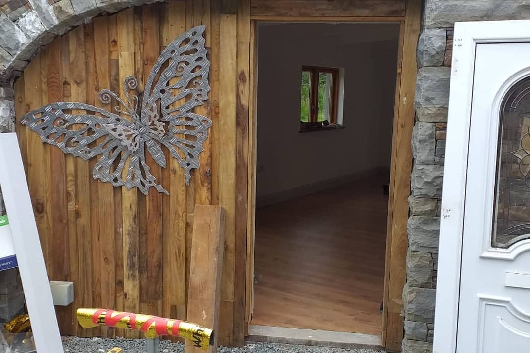Chequer plate custom plasma cut butterfly 
