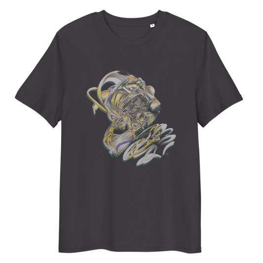 organic 100% cotton ribbed neck t-shirt